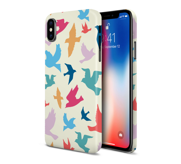 Multicolored Geometric Birds Phone Case for Apple iPhone, Samsung Galaxy, & Google Pixel