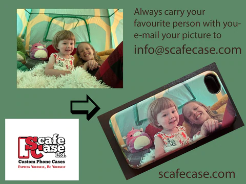 E-mail your favourite picture to info@scafecase.com  A proof will be emailed to you for approval.  Check out our website:  scafecase.com