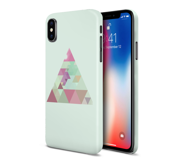 Geometric Sea Green Triangle Phone Case for Apple iPhone, Samsung Galaxy, & Google Pixel